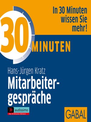 cover image of 30 Minuten Mitarbeitergespräche